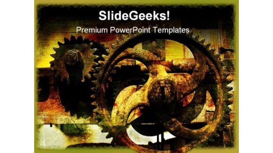 Grunge Gears Industrial PowerPoint Templates And PowerPoint Backgrounds 0611