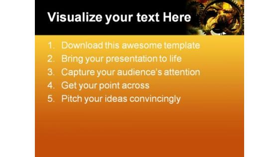 Grunge Gears Industrial PowerPoint Themes And PowerPoint Slides 0611