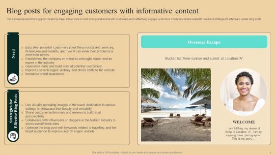 Guide To Winning Tourism Blog Posts For Engaging Customers With Informative Content Background Pdf