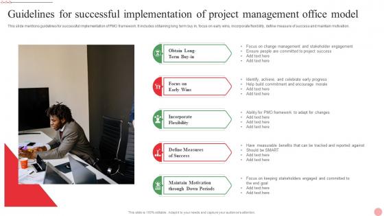 Guidelines For Successful Implementation Of Project Management Office Model Icons Pdf