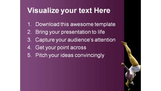 Gymnast Sports PowerPoint Template 0610