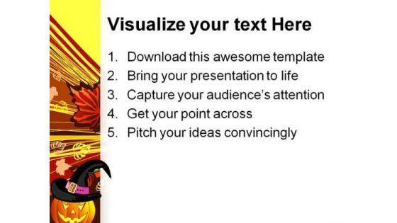 Halloween Autumn Abstract Beauty PowerPoint Template 1010
