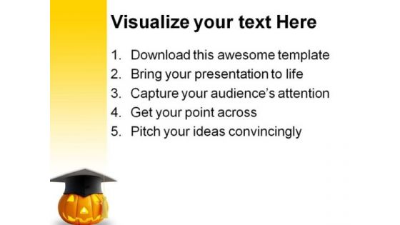Halloween Graduation Nature PowerPoint Template 1010