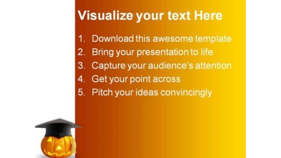 Halloween Graduation Nature PowerPoint Template 1010