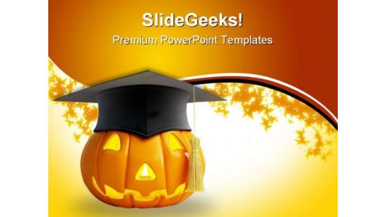 Halloween Graduation Nature PowerPoint Template 1010