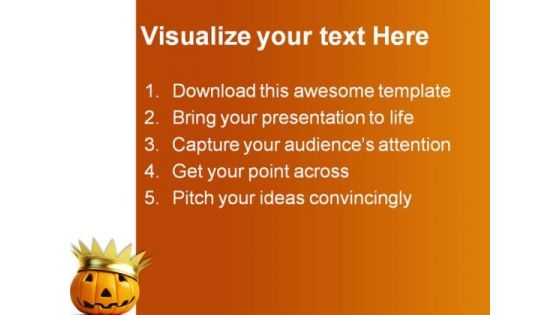 Halloween Pumpkin Nature PowerPoint Template 1010