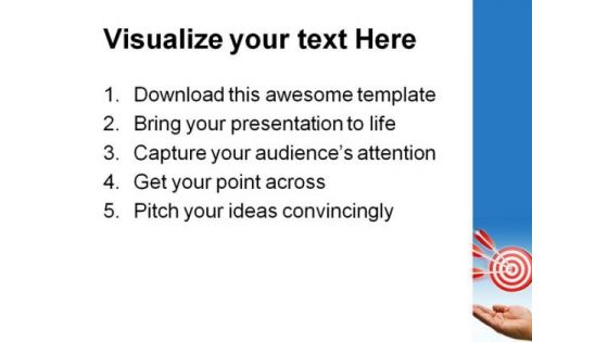 Hand And Arrow Target Business PowerPoint Themes And PowerPoint Slides 0811