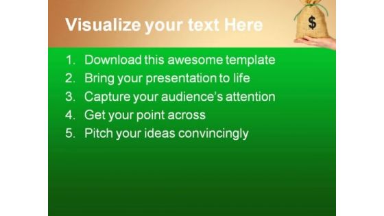 Hand Carrying Money Finance PowerPoint Themes And PowerPoint Slides 0611