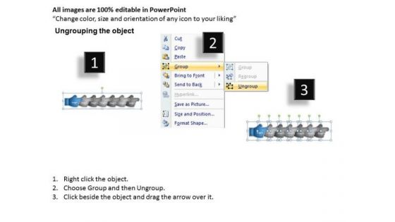 Hand Illustration 2 Stages Manufacturing Flow Charts PowerPoint Slides