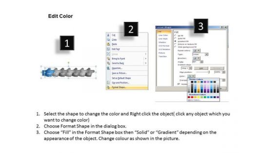 Hand Illustration 2 Stages Manufacturing Flow Charts PowerPoint Slides