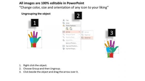 Hand Infographic For Process Management PowerPoint Templates