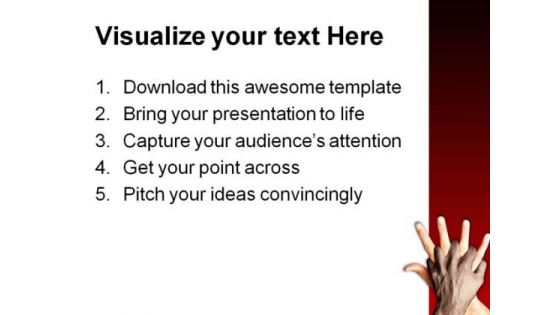 Hand Mix People PowerPoint Themes And PowerPoint Slides 0411