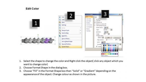 Hands Depicting 7 Stages Process Ppt Change Order Flow Chart PowerPoint Slides