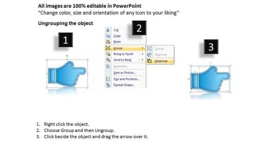 Hands Emphasizing 7 Stages Process Make Flowchart PowerPoint Templates