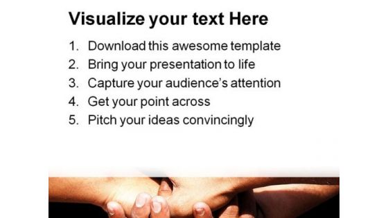Hands Of Unity Metaphor PowerPoint Templates And PowerPoint Backgrounds 0511