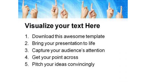 Hands Pointing Success Business PowerPoint Themes And PowerPoint Slides 0711