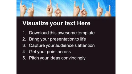 Hands Pointing Success Business PowerPoint Themes And PowerPoint Slides 0711