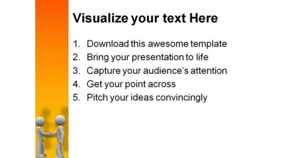 Handshake Business PowerPoint Template 0810