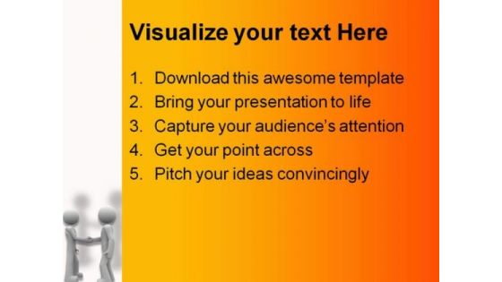 Handshake Business PowerPoint Template 0810