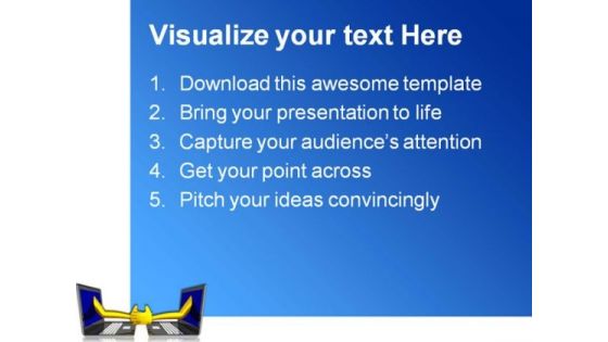 Handshake Computer PowerPoint Templates And PowerPoint Backgrounds 0511