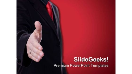 Handshake Gesture Business PowerPoint Templates And PowerPoint Backgrounds 0711