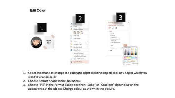 Handshake Graphic For Thank You Slide PowerPoint Templates