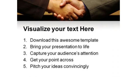 Handshake People Business PowerPoint Template 1110