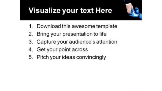 Handshake Technology PowerPoint Template 0610