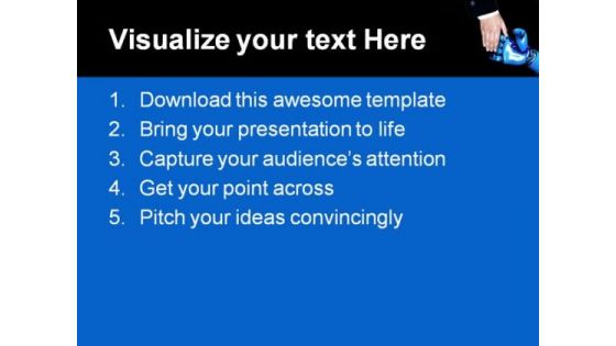 Handshake Technology PowerPoint Template 0610