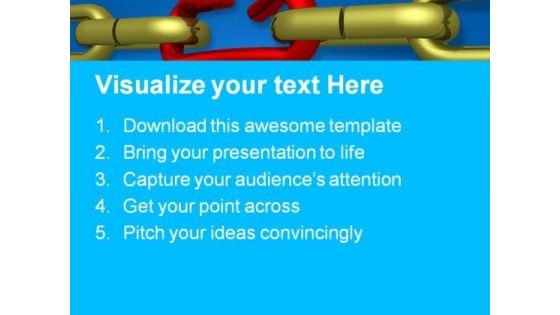 Hanging Chain Business PowerPoint Themes And PowerPoint Slides 0711