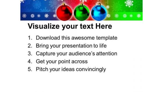 Hanging Christmas Balls Colorful Background PowerPoint Templates Ppt Backgrounds For Slides 1112