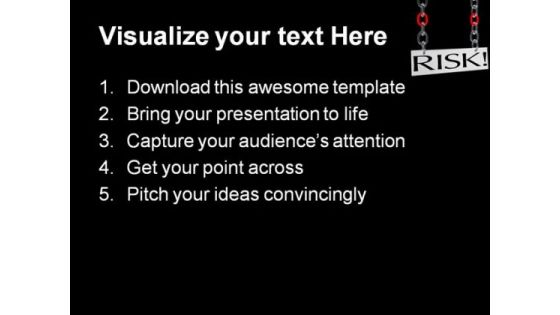 Hanging Risk Business PowerPoint Themes And PowerPoint Slides 0411