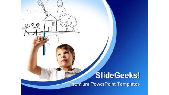 Happiness Children PowerPoint Backgrounds And Templates 1210