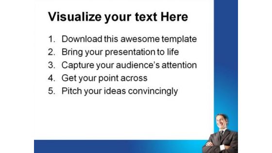 Happy Businessman Success PowerPoint Templates And PowerPoint Backgrounds 0711