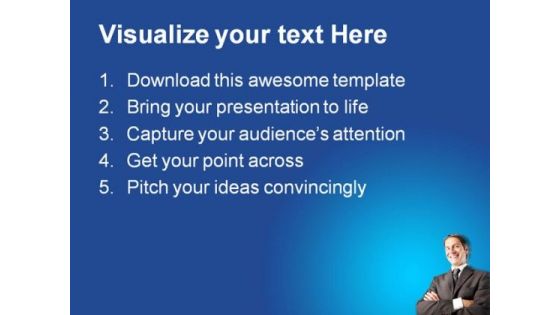 Happy Businessman Success PowerPoint Templates And PowerPoint Backgrounds 0711