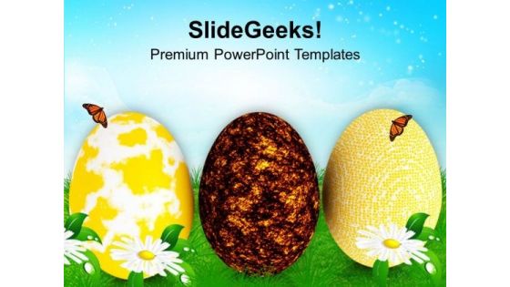 Happy Easter Eggs With Soothing Colors PowerPoint Templates Ppt Backgrounds For Slides 0313