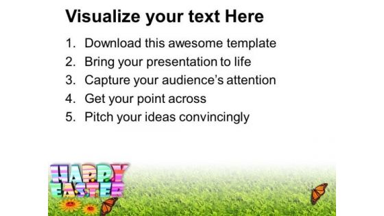 Happy Easter Theme With 3d PowerPoint Templates Ppt Backgrounds For Slides 0313
