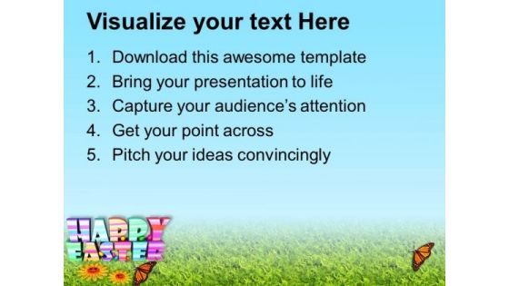 Happy Easter Theme With 3d PowerPoint Templates Ppt Backgrounds For Slides 0313
