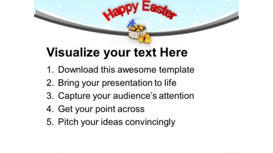 Happy Easter Wishes With Surprise Eggs PowerPoint Templates Ppt Backgrounds For Slides 0813