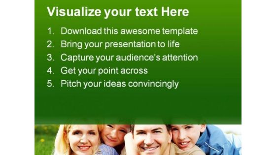 Happy Family People PowerPoint Background And Template 1210