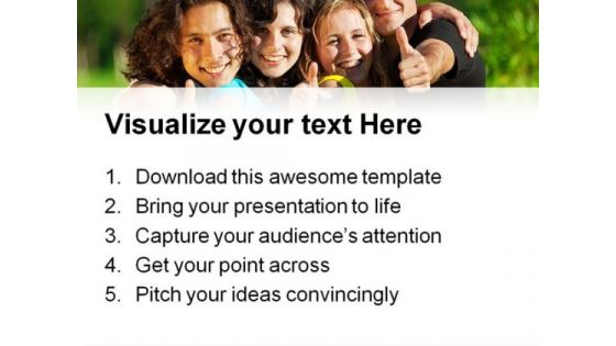 Happy Friends People PowerPoint Backgrounds And Templates 0111
