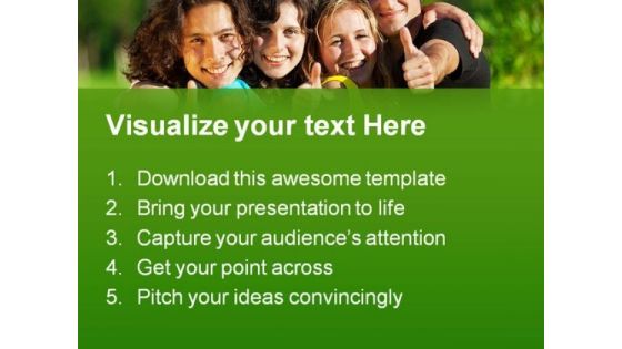 Happy Friends People PowerPoint Backgrounds And Templates 0111