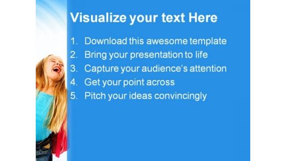 Happy Girl Education PowerPoint Templates And PowerPoint Backgrounds 0511