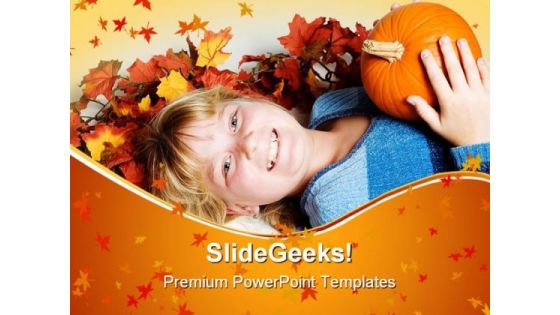 Happy Girl Nature PowerPoint Templates And PowerPoint Backgrounds 0511