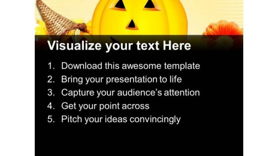 Happy Halloween Pumpkin Autumn Nature PowerPoint Templates And PowerPoint Themes 0912