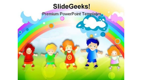 Happy Kids Children PowerPoint Themes And PowerPoint Slides 0511