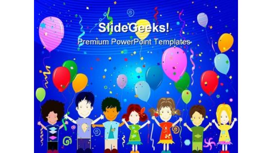 Happy Kids Entertainment PowerPoint Themes And PowerPoint Slides 0711