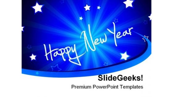 Happy New Year01 Festival PowerPoint Template 1010
