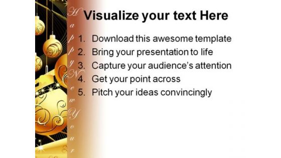 Happy New Year01 Holidays PowerPoint Template 1010