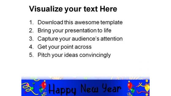 Happy New Year02 Holidays PowerPoint Template 1010